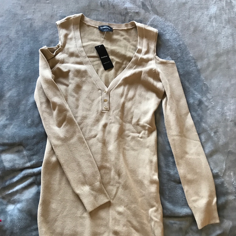 bebe tan dress never worn